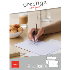 ELCO      Briefumschlag Prestige      C5 73115.12  120g,weiss,Fenst. re.  10 Stk.