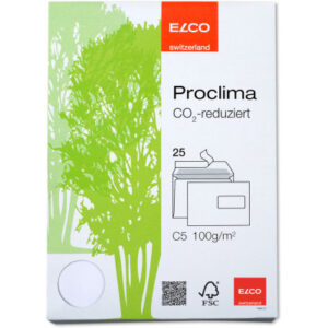 ELCO      Briefumschlag proclima      C5 74272.20  recycling, Fenster re. 25 Stk.