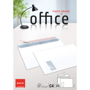 ELCO      Couvert Office m/Fenster    C4 74481.12  100g, weiss           25 Stück