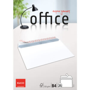 ELCO      Couvert Office o/Fenster    B4 74482.12  120g, weiss           25 Stück