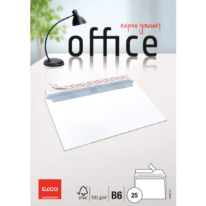 ELCO      Couvert Office o/Fenster    B6 74492.12  100g, weiss           25 Stück