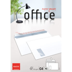 ELCO      Couvert Office m/Fenster    C4 74493.12  120g, weiss           10 Stück