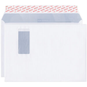 ELCO      Couvert Office Fenster re.  C4 74522.12  120g,hochweiss,Kleber  50 Stk.