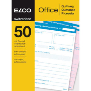 ELCO      Quittung                    A6 74591.19  60g                 50x2 Blatt