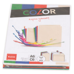 ELCO      Couverts/Karten COLOR    C6/A6 74834.00  ass.                2x10 Stück