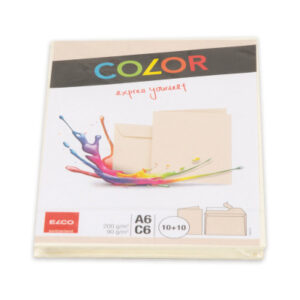 ELCO      Couverts/Karten COLOR    C6/A6 74834.41  chamois             2x10 Stück