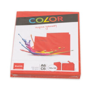 ELCO      Couverts/Karten COLOR    C6/A6 74834.92  rot                 2x10 Stück