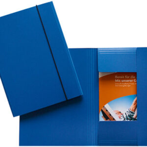 EROLA     Gummibandmappe 500my        A5 33195     blau Pressspan       3 Klappen
