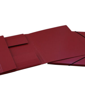 EROLA     Gummibandmappe 650my        A4 33299     rot Pressspan        3 Klappen