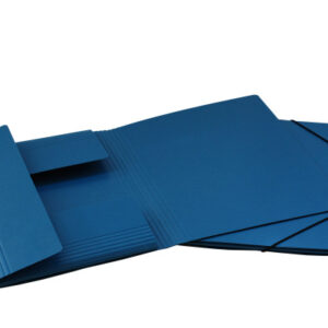 EROLA     Gummibandmappe 650my        A4 33299     blau Pressspan       3 Klappen