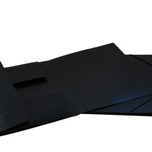EROLA     Gummibandmappe 650my        A4 33299     schwarz Pressspan    3 Klappen