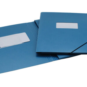 EROLA     Gummibandmappe 650my        A4 33299F    blau Pressspan     mit Fenster