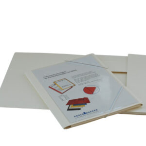EROLA     Gummibandmappe 650my        A4 33299S    weiss Pressspan m. Fronttasche