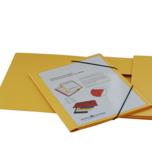 EROLA     Gummibandmappe 650my        A4 33299S    gelb Pressspan mit Fronttasche