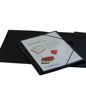 EROLA     Gummibandmappe 650my        A4 33299S    schwarz Press.  m. Fronttasche