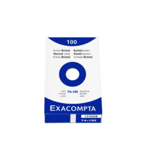 EXACOMPTA Karteikarten blanko         A7 13300B    weiss                100 Stück