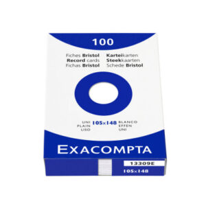 EXACOMPTA Karteikarten blanko         A6 13309E    weiss                100 Stück