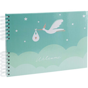 EXACOMPTA Spiralalbum            32x22cm 16334E    blau, Storch         50 Seiten