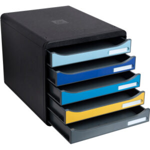 EXACOMPTA Schubladenbox BeeBlue      A4+ 3094202D  Big Box Plus, 5 Schubladen