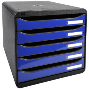 EXACOMPTA Schubladenbox 3097203D  BIG-BOX Plus 5, Eco, blau