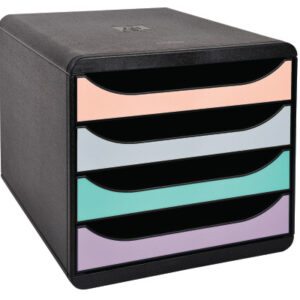 EXACOMPTA Schubladenbox Aquarel      A4+ 3104296D  Big Box, schwarz/glossy