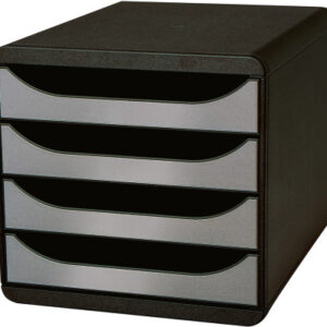 EXACOMPTA Schubladenbox          schwarz 310438D   4 Fächer