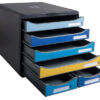 EXACOMPTA Schubladenbox BeeBlue      A4+ 3124202D  Big Box Maxi, 6 Schubladen