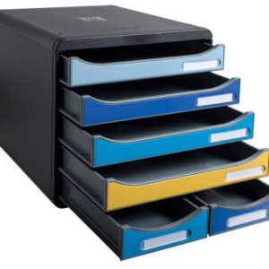 EXACOMPTA Schubladenbox BeeBlue      A4+ 3124202D  Big Box Maxi, 6 Schubladen