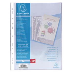EXACOMPTA Zeigetaschen PP 60my        A4 5000E     transparent glatt    100 Stück
