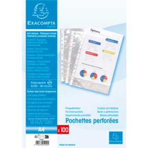 EXACOMPTA Zeigetaschen PP 60my        A4 5200E     transparent          100 Stück