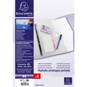 EXACOMPTA Dokumententasche            A4 57381E    PP, gelocht, 200my