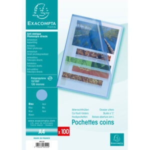 EXACPOMPT Sichtmappe genarbt          A4 58522E    blau                 100 Stück