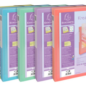 EXACOMPTA Sammelbox Aquarel           A4 59279E    ass., Gummizug, Creacover 40mm