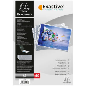 EXACOMPTA Zeigetaschen, glatt         A3 5934E     PP, gelocht, 55my