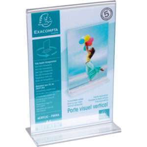 EXACOMPTA Tischaufsteller             A6 86158D    transparent, T-Form       hoch