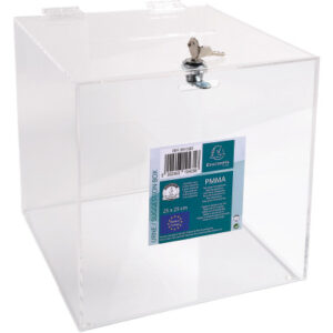 EXACOMPTA Einwurfbox       250x250x250mm 89158D    transparent, abschliessbar