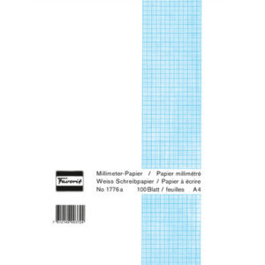 FAVORIT   Milimeterpapier Block       A4 1776a     weiss, 1mm, 80g/m2   100 Blatt