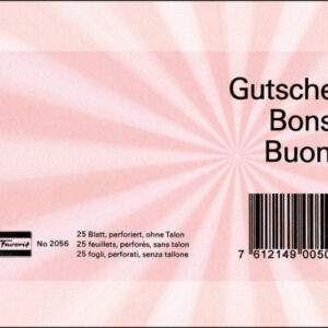 FAVORIT   Gutscheine                  A6 2056 ROT  rot                   25 Blatt