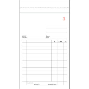 FAVORIT   Kassablock weiss   100 x 175mm 29weiss   nummeriert            50 Blatt
