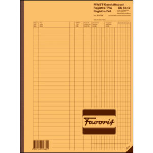 FAVORIT   Kassabuch MwSt              A4 354OK     50x2 Blatt