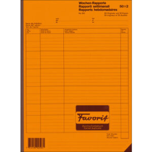 FAVORIT   Wochen-Rapport D/F/I        A4 501       weiss               50x2 Blatt