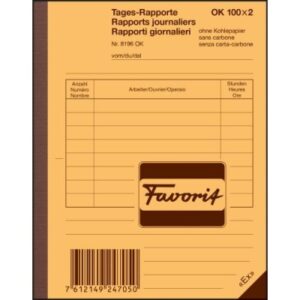 FAVORIT   Tages-Rapporte 8196 OK   weiss/weiss, D/F/I