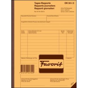FAVORIT   Tages-Rapporte              A5 9176 OK N weiss/weiss, D/F/I