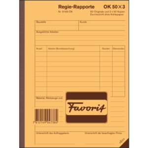 FAVORIT   Regierapport Deutsch        A5 9183 OK   weiss               50x3 Blatt