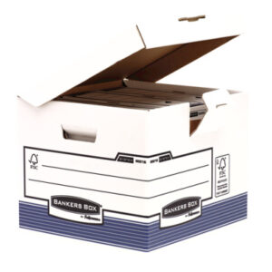 FELLOWES  BankersBox Klappdeckel Cube 0021601   weiss/blau          35x28x35cm
