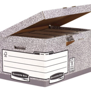 FELLOWES  BankersBox Klappdeckel Maxi 1181501   grau/weiss          31x39x56cm