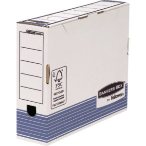 FELLOWES  BankersBox Archivschachtel 26401     weiss/blau       26.5x8x32.7cm