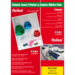 FOLEX     Laser-Folie                 A4 BG-72WO   250my                 50 Blatt