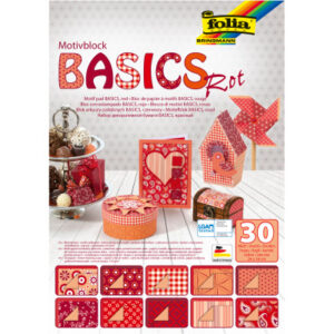 FOLIA     Motivblock Basic 46249     rot, 30 Blatt