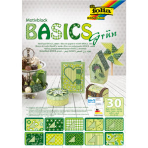 FOLIA     Motivblock Basic 46549     grün, 30 Blatt